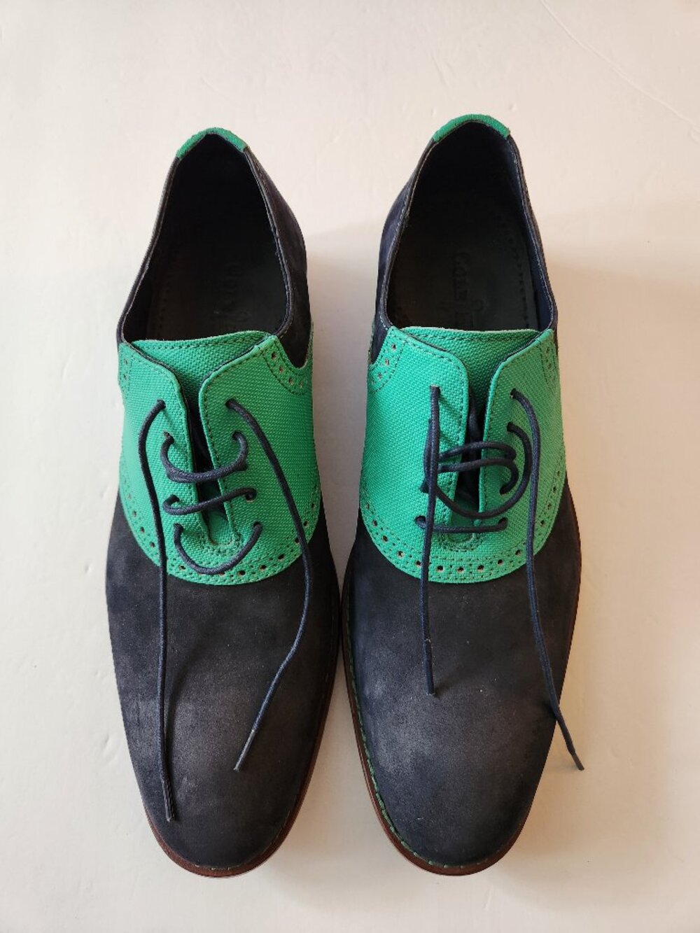 Cole haan men's blue leather dress shoes  size: 10.5M